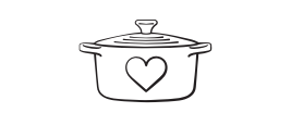 Dutch oven with heart symbol