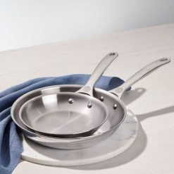 Le Creuset Online Signature Stainless Steel 2-Piece Fry Pan Set - Signature Stainless Steel 2-Piece Fry Pan Set