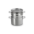 Le Creuset Online Classic Stainless Steel Pasta Pot with Colander Insert - Classic Stainless Steel Pasta Pot with Colander Insert - Image 6
