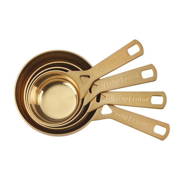 Le Creuset Online Gold 4-Piece Measuring Cup Set - Gold 4-Piece Measuring Cup Set - Image 4