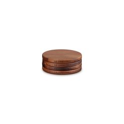 Alternative view of Le Creuset Online Gourmand Collection Petite Magnetic Wooden Trivet, Set of 4 - Gourmand Collection Petite Magnetic Wooden Trivet, Set of 4