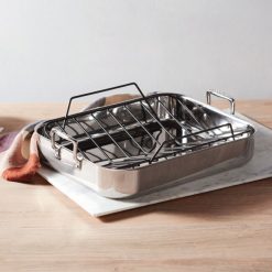 Le Creuset Online Stainless Steel Roasting Pan with Non-stick Rack - Stainless Steel Roasting Pan with Non-stick Rack