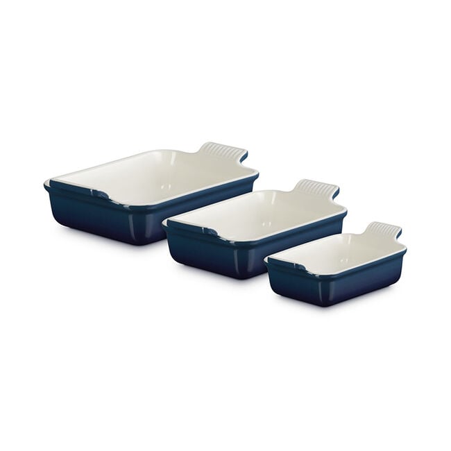 Le Creuset Online Heritage 3-Piece Rectangular Baking Dish Set - Heritage 3-Piece Rectangular Baking Dish Set - Image 8
