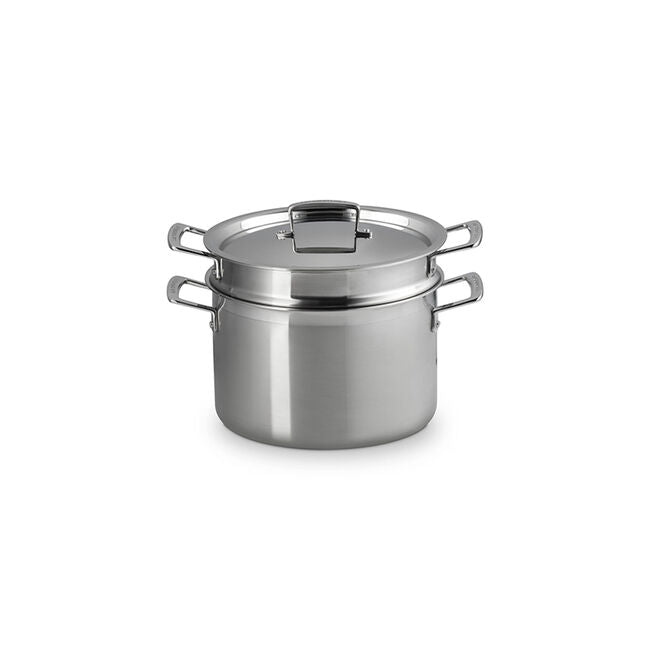 Le Creuset Online Classic Stainless Steel Pasta Pot with Colander Insert - Classic Stainless Steel Pasta Pot with Colander Insert - Image 8