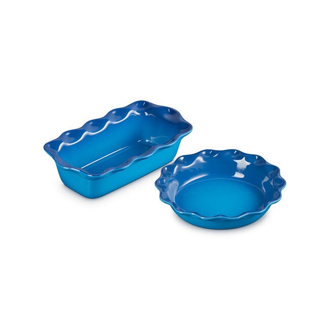 Le Creuset Online Heritage Pie Dish and Fluted Loaf Pan Set - Heritage Pie Dish and Fluted Loaf Pan Set - Image 6