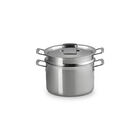 Le Creuset Online Classic Stainless Steel Pasta Pot with Colander Insert - Classic Stainless Steel Pasta Pot with Colander Insert - Image 4