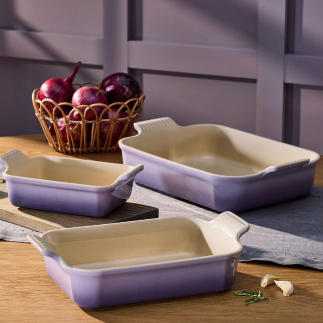 Le Creuset Online Heritage 3-Piece Rectangular Baking Dish Set - Heritage 3-Piece Rectangular Baking Dish Set