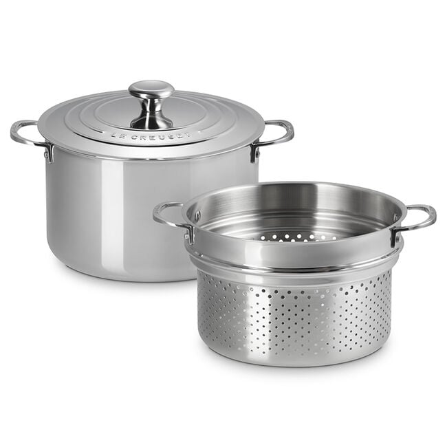 Le Creuset Online Signature Stainless Steel Stockpot with Colander Insert - Signature Stainless Steel Stockpot with Colander Insert - Image 14