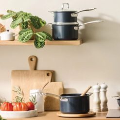 Alternative view of Le Creuset Online Essential Non-stick Ceramic Saucepan with Glass Lid - Essential Non-stick Ceramic Saucepan with Glass Lid