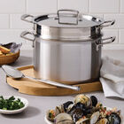 Alternative view of Le Creuset Online Classic Stainless Steel Pasta Pot with Colander Insert - Classic Stainless Steel Pasta Pot with Colander Insert