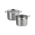 Le Creuset Online Classic Stainless Steel Pasta Pot with Colander Insert - Classic Stainless Steel Pasta Pot with Colander Insert - Image 5