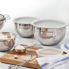 Le Creuset Online Stainless Steel Mixing Bowls with Lids, Set of 3 - Stainless Steel Mixing Bowls with Lids, Set of 3 - Image 9