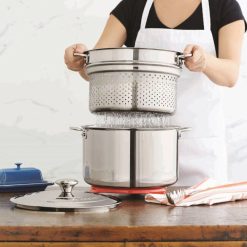 Alternative view of Le Creuset Online Signature Stainless Steel Stockpot with Colander Insert - Signature Stainless Steel Stockpot with Colander Insert