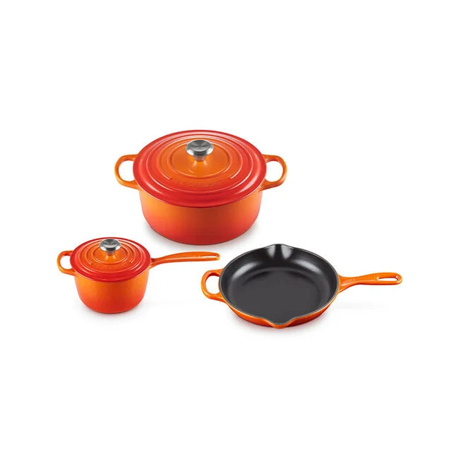 Le Creuset Online Signature Enameled Cast Iron 5-Piece lec27ware Set - Signature Enameled Cast Iron 5-Piece lec27ware Set - Image 8