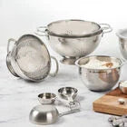 Le Creuset Online Stainless Steel 3-Piece Colander Set - Stainless Steel 3-Piece Colander Set - Image 6